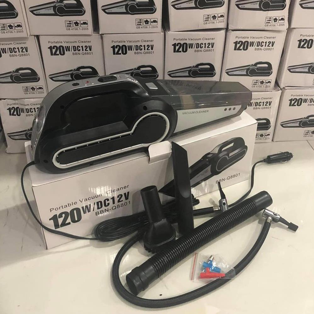 Máy Hút Bụi Kèm Bơm Lốp Ô Tô Đa Năng 4 Trong 1 - Hút Bụi, Bơm Lốp, Đo Áp Suất Lốp(LY 8801)