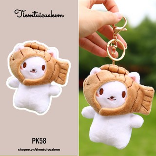 Móc khóa gấu bông Mèo Cá cute PK58