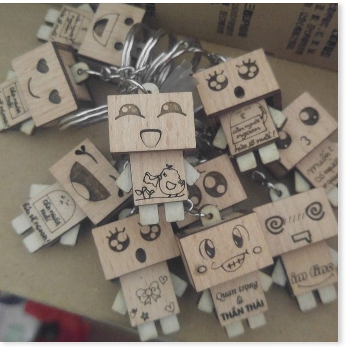 [Mã giảm] Móc Khóa Gỗ Danbo Siêu Dễ Thương Cute -W29-D7T3