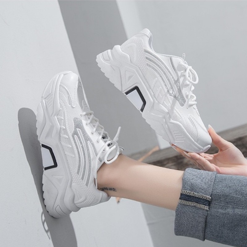 Giày Nữ GN04 Giày Thể Thao Sneakers Giày Độn Đế Nữ 3-4Cm Hottrend Dành Cho Bạn Trẻ Năng Động Cá Tính Và Tăng Chiều Cao