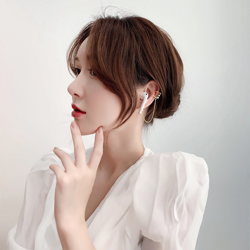 Cặp khuyên tai dài treo tai nghe Airpods chống mất