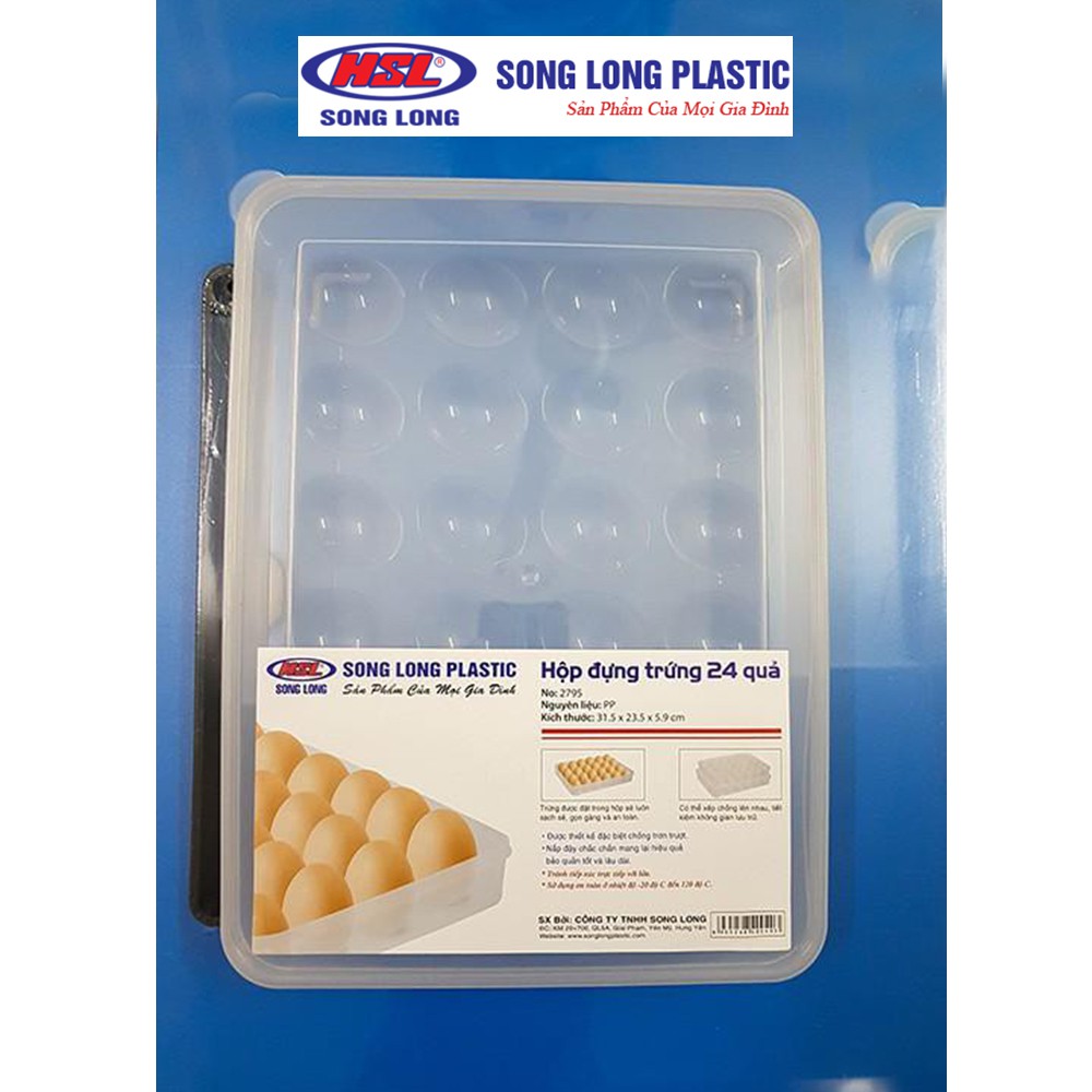 Hộp đựng trứng có nắp đậy Song Long Plastic