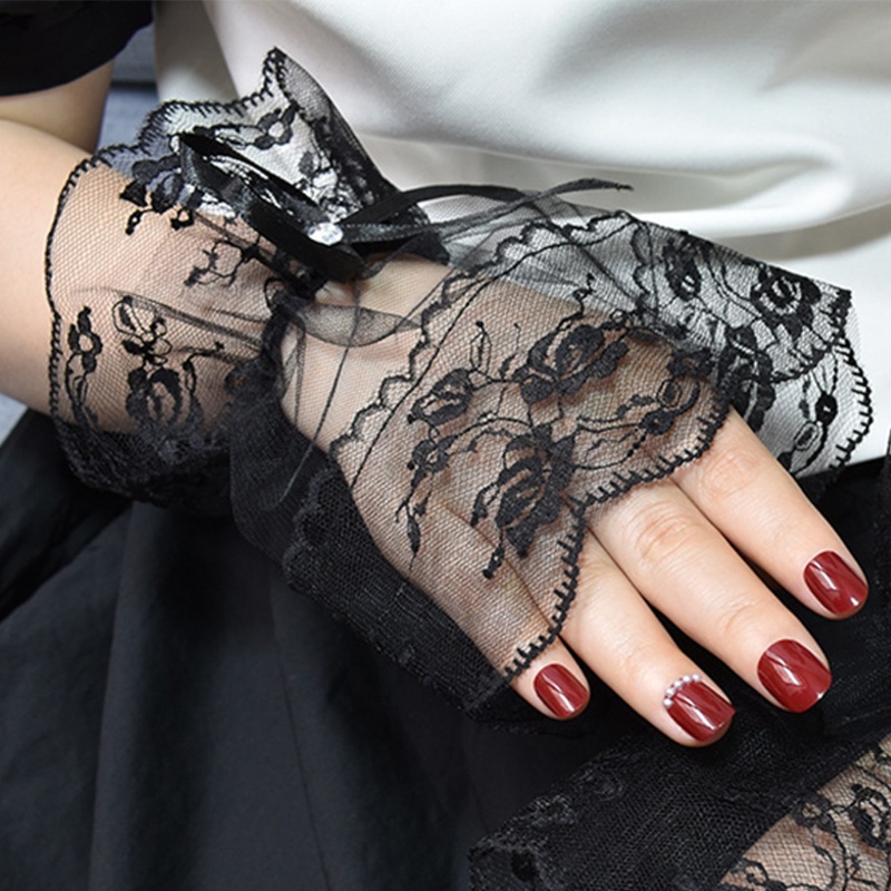 Youyo Găng Tay Giả Ren Có Thể Tháo Rời Phong Cách Steampunk Lolita Cho Nữ