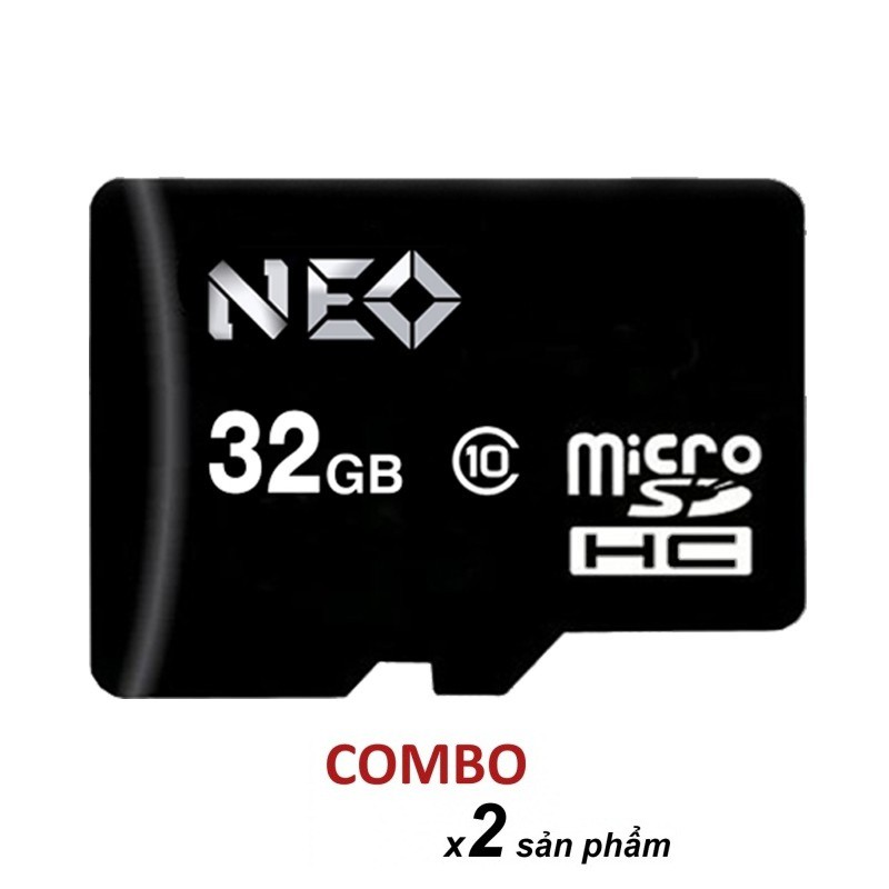 Bộ 2 thẻ nhớ 32GB NEO micro SDHC - Bảo hành 5 năm 1 đổi 1 mới | BigBuy360 - bigbuy360.vn