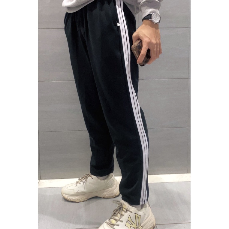 Quần kẻ 3 sọc dài nam, Quần thể thao Jogger Baly chất umi cao cấp