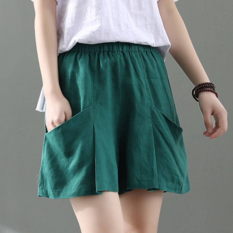 Quần ngắn ống rộng Lưng Thun Thời Trang Mùa Hè 2021 Cho Nữ | BigBuy360 - bigbuy360.vn