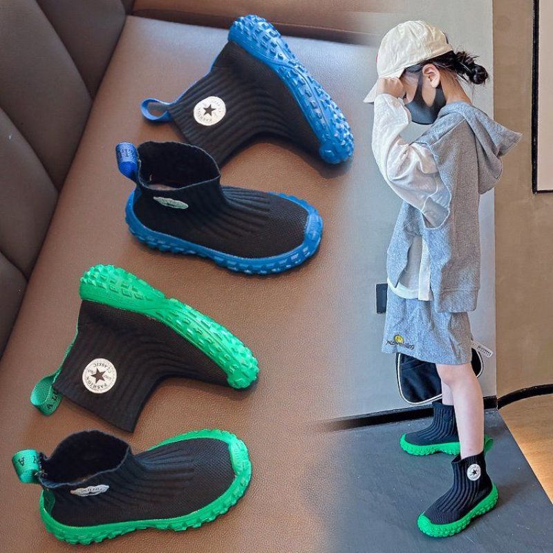 Oeteo Giày Bốt Vải Dệt Cổ Thấp Thời Trang Cho Bé