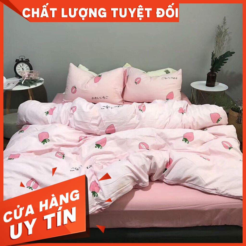 Bộ vỏ chăn ga gối cotton đũi cao cấp