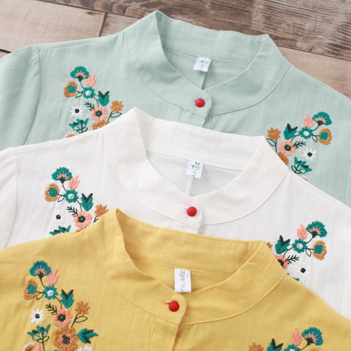 THANH LÝ HÀNG TỒN KHO Đầm bầu công sở cổ tàu thêu hoa hàng nhập Quảng Châu