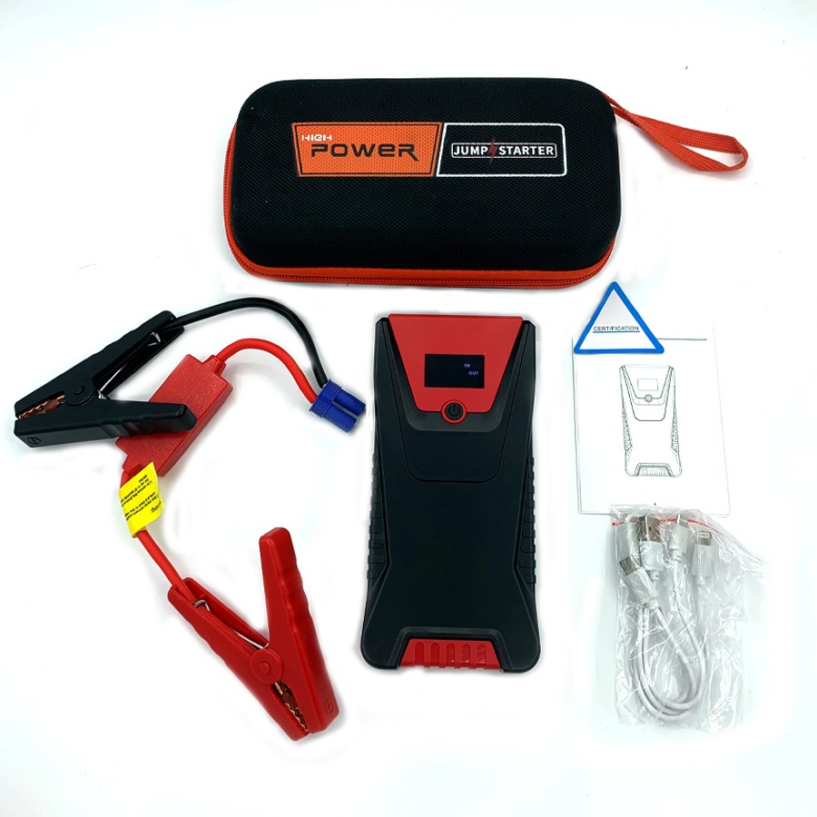 Bộ kích điện khẩn cấp bình ắc quy 12V cho ô tô oto xe hơi - Dung lượng 20.000mAh kiêm Sạc dự phòng và đèn pin led SOS