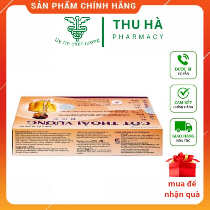 [Chính Hãng] Cốt Thoái Vương -  hộp 30 viên - Hỗ trợ thoái hóa ,Đau vai gáy từ thảo dược