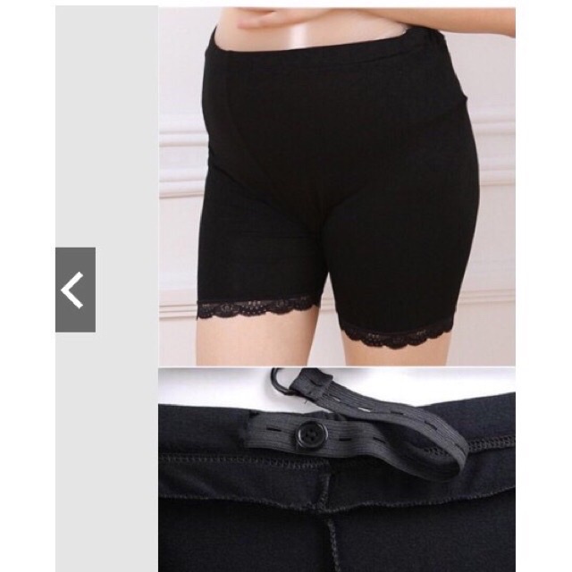 Quần đùi bầu mặc váy, chất cotton co giãn, thiết kế cạp cao, cạp chéo cho mẹ bầu