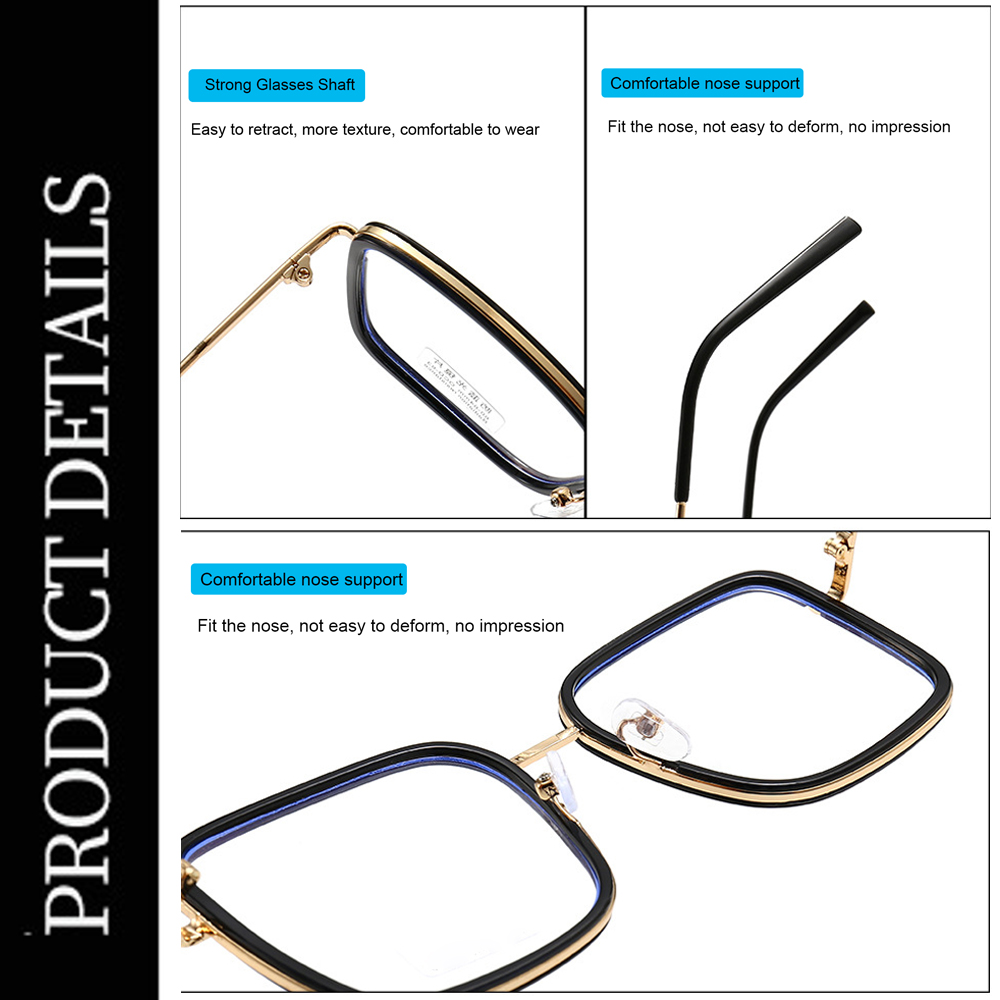 Mắt Kính Gọng Vuông Chống Tia Uv Thời Trang Cho Nữ