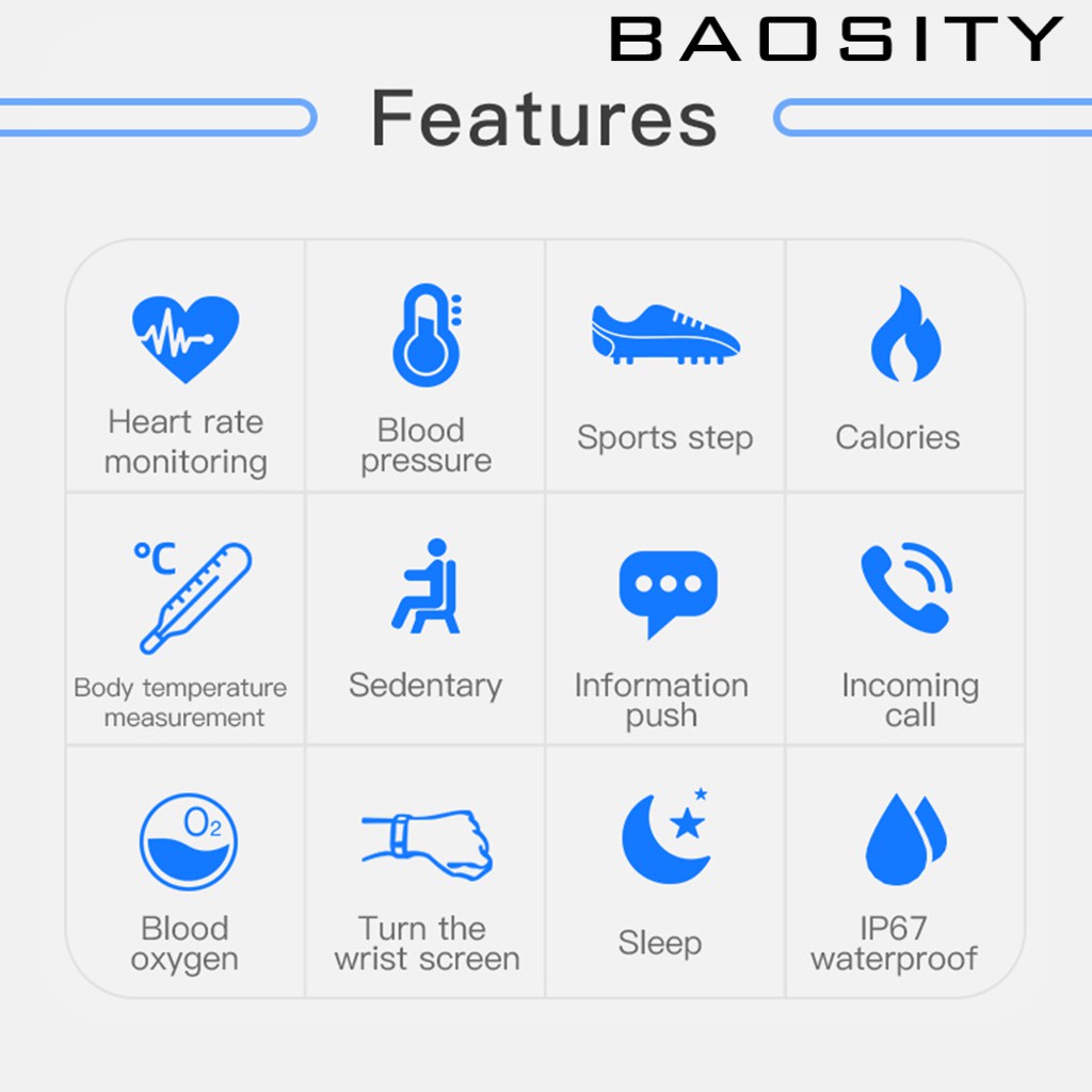 Vòng Đeo Tay Thông Minh T68 Kết Nối Bluetooth 5.0 Chống Nước Hỗ Trợ Theo Dõi Nhịp Tim