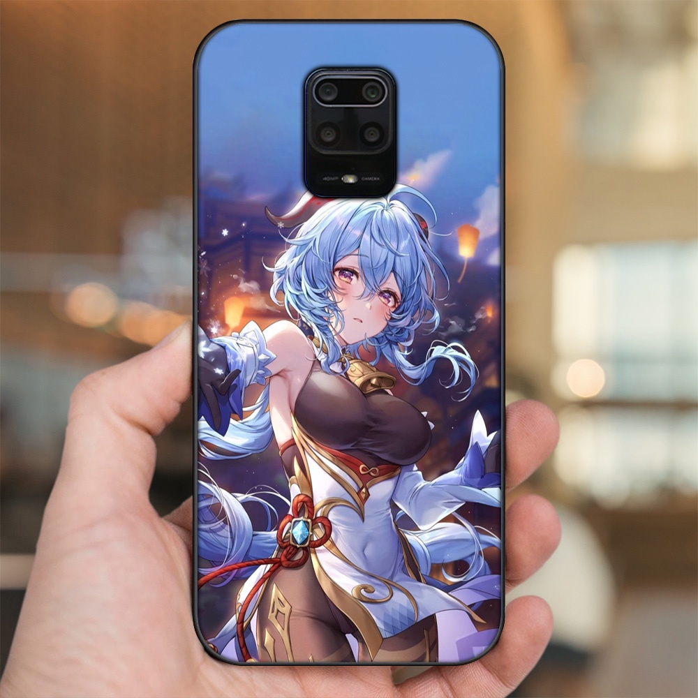 Ốp lưng Xiaomi Redmi Note 9s, Note 9 Pro viền đen in hình Ganyu Genshin Impact