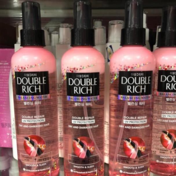 Xịt dưỡng tóc mềm mượt Double Rich Chai lớn 250ml ( màu hồng)