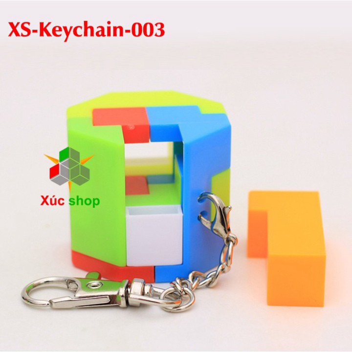 Móc khóa rubik xếp hình - Tháo lắp mảnh ghép