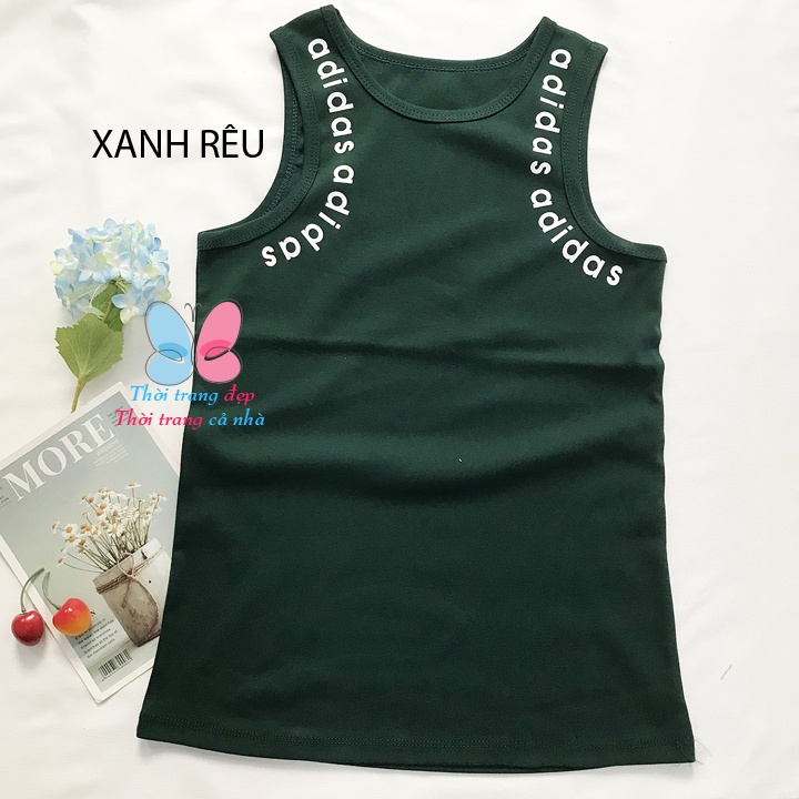 Áo Thun sát nách Nữ size lớn từ 58-65kg chất Borip in chữ - AODAI