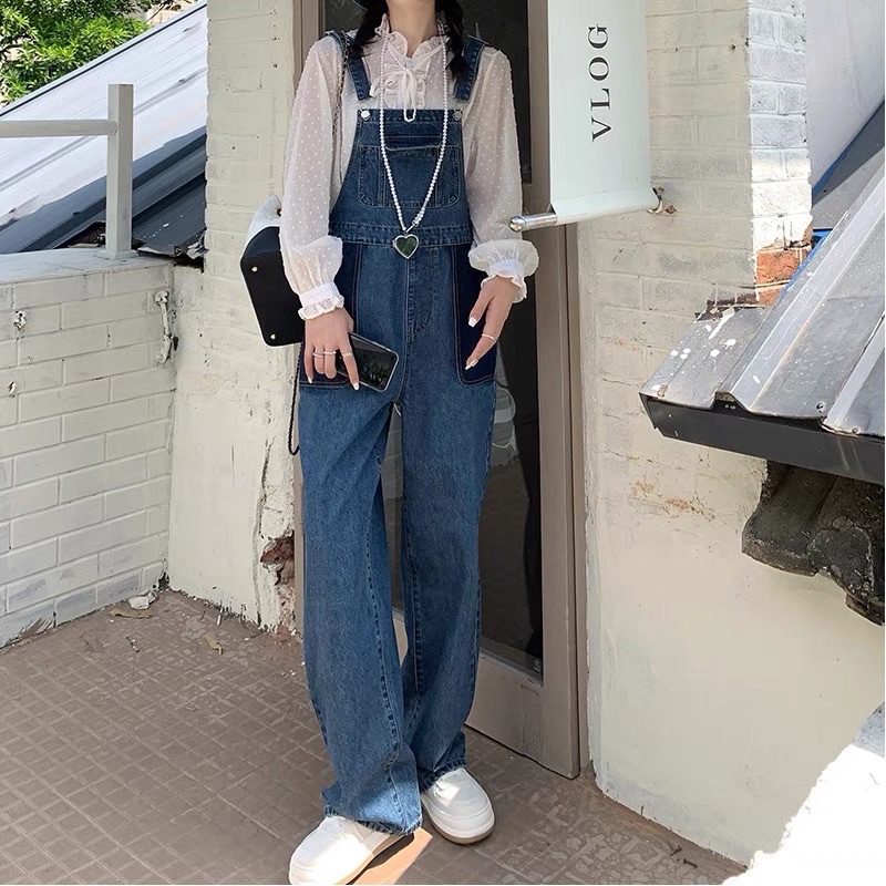 Yếm bò túi lớn chất dày phong cách ulzzang