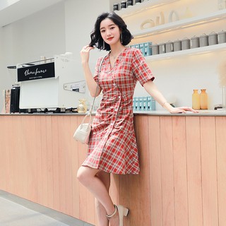 Váy kẻ caro đuôi cá Hàn Quốc