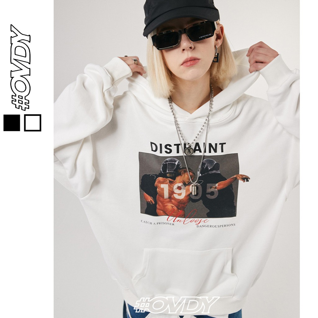 Áo Hoodie DISTRAINT By OVDY Hàng Chuẩn Xuất Khẩu 100% Cotton 360gsm