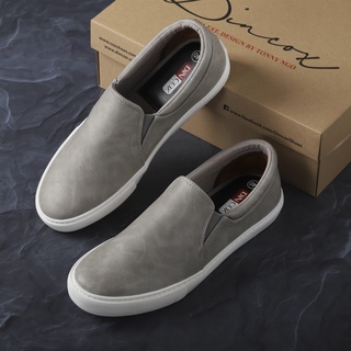 Giày Sneaker Da Nam DINCOX GC38 Grey Trẻ Trung