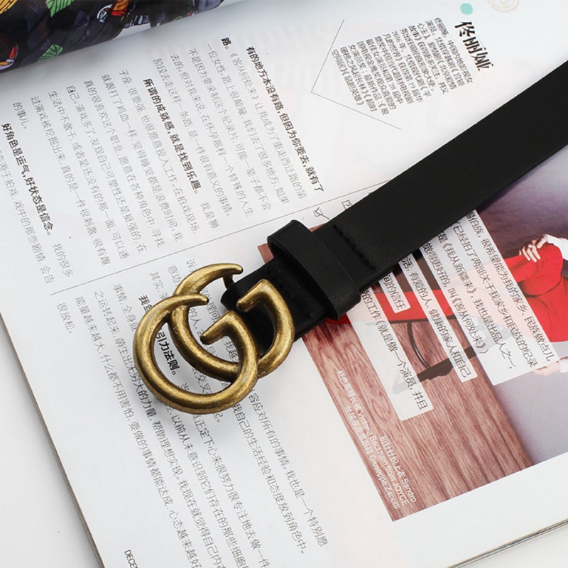 Thắt Lưng Da Pu Khóa Kim Loại Hình Tròn Thời Trang Cho Nữ