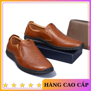 [ HÀNG CAO CẤP ]Giày lười nam da bò cao cấp bảo hành 12 tháng