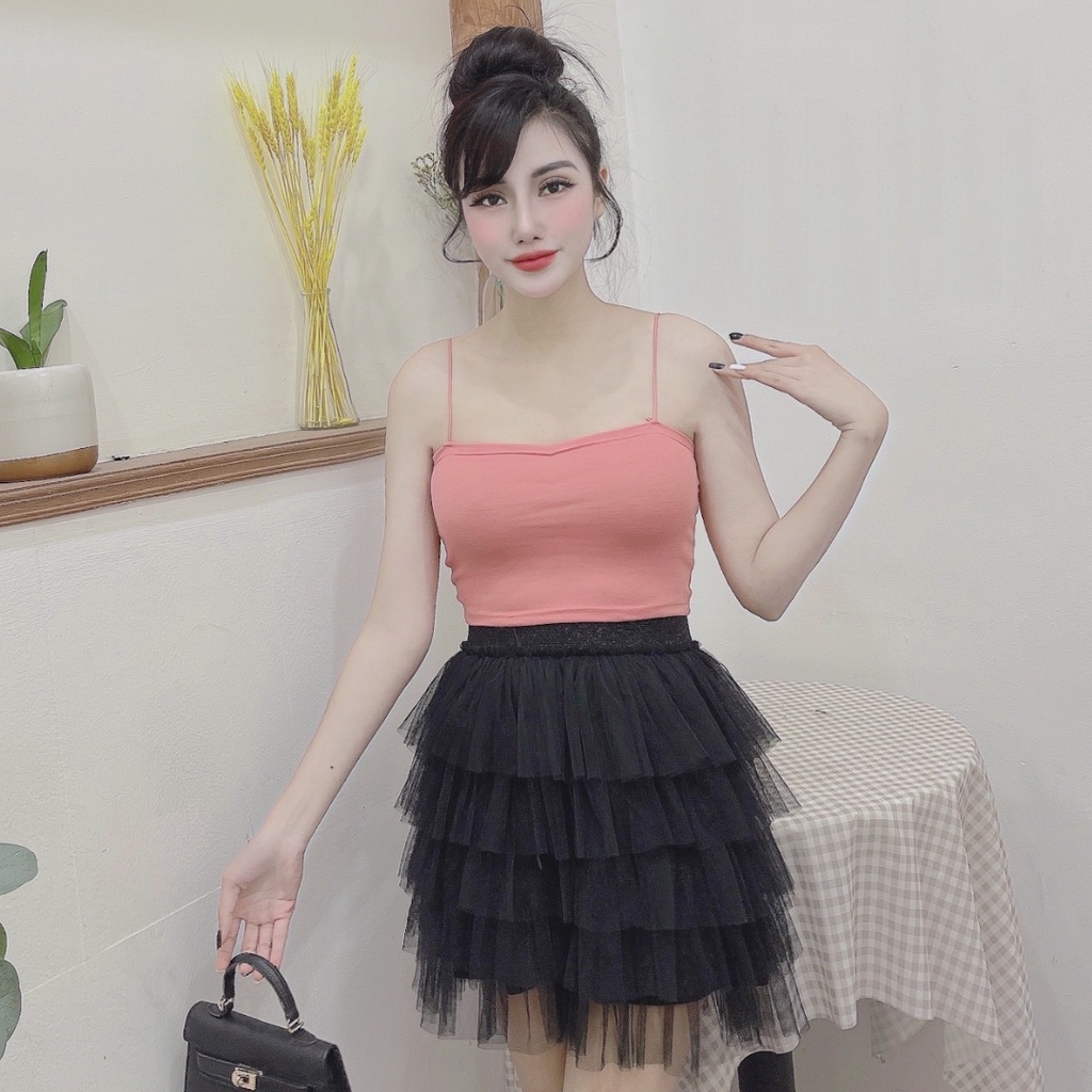 Áo croptop nữ kiểu ống 2 dây Hoàng Tình Store, thun borip co giãn tốt thấm hút mồ hôi Freesize | BigBuy360 - bigbuy360.vn