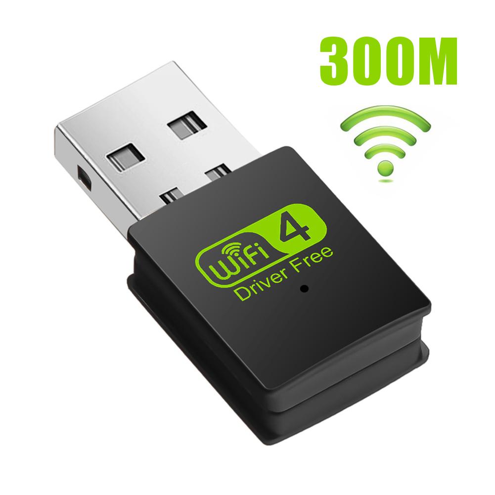 Bộ điều hợp WiFi USB Bộ chuyển đổi Wi-Fi 300Mbps USB Ethernet WiFi Bộ thu WiFi thẻ mạng 2.4G