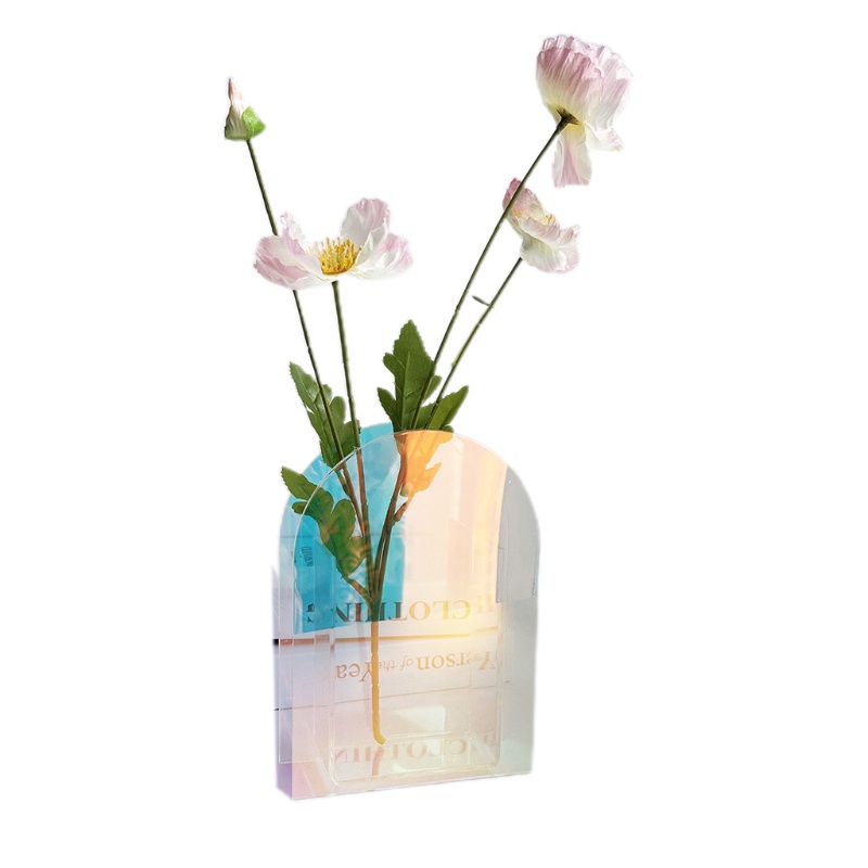 Chậu Hoa Bằng Acrylic Màu Cầu Vồng Phong Cách Bắc Âu