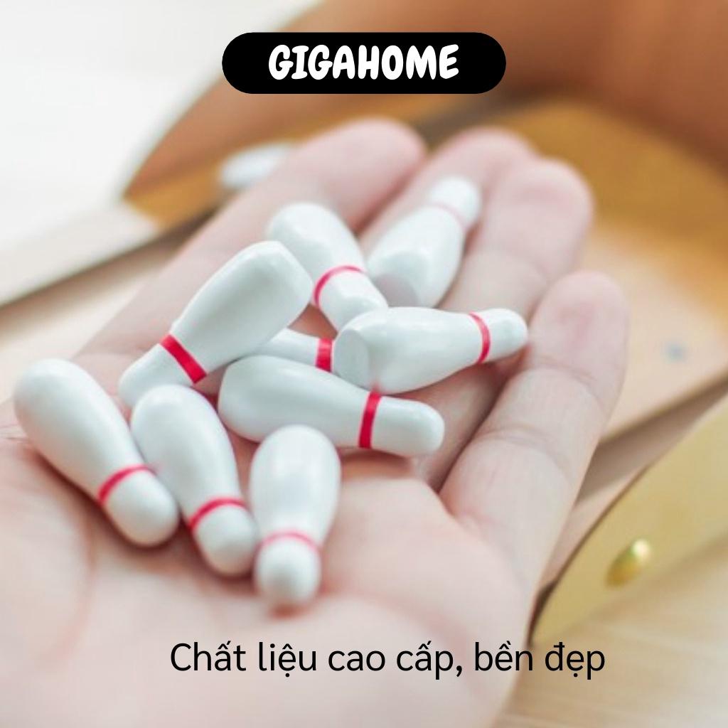 Bowling Cho Bé GIGAHOME Đồ Chơi Bowling Mini Bằng Gỗ Phát Ra Âm Thanh, An Toàn Cho Bé 6407