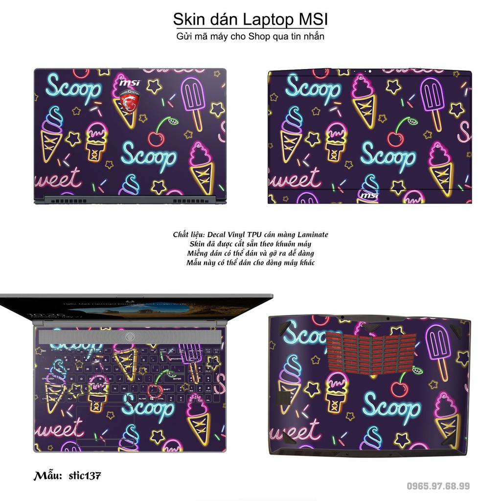 Skin dán Laptop MSI in hình Hoa văn sticker nhiều mẫu 23 (inbox mã máy cho Shop)