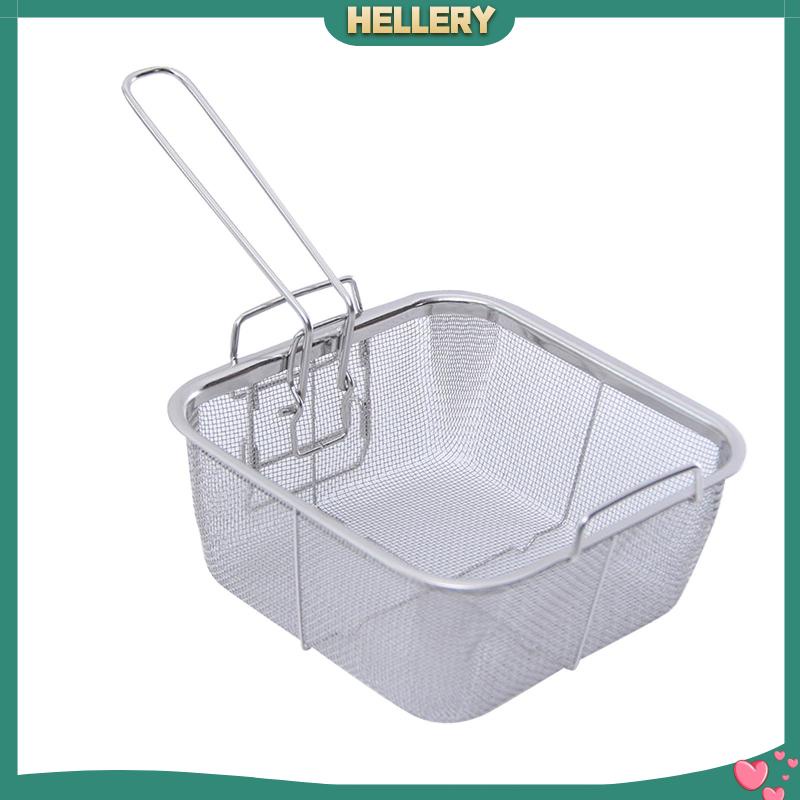 Rổ Inox Vuông 20cmx20cm Đựng Khoai Tây Chiên Tiện Dụng