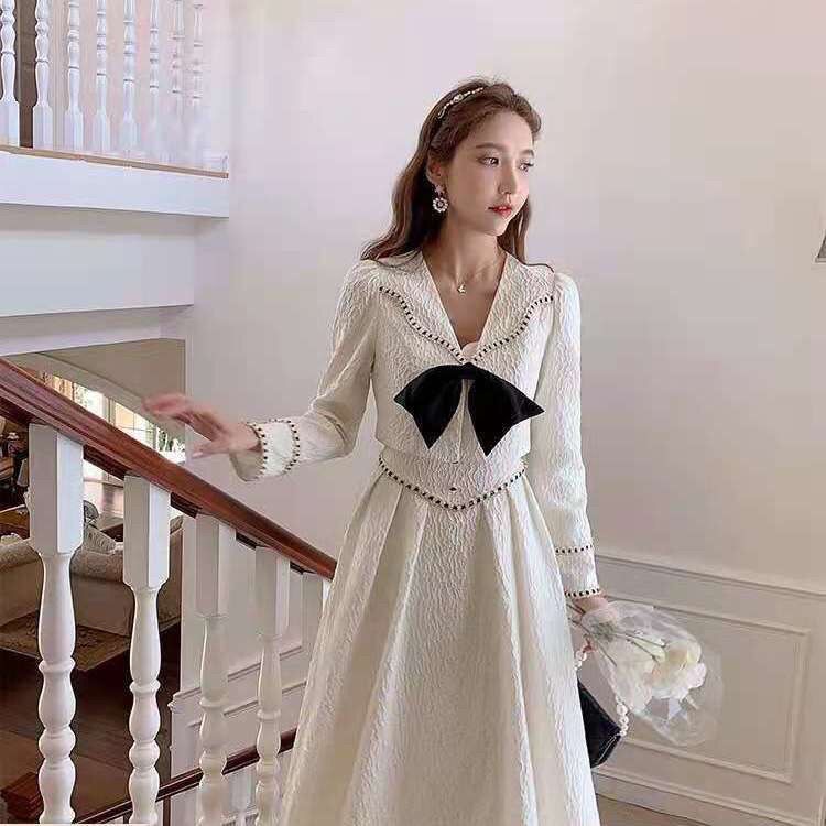 Set Đầm Hai Dây + Áo Khoác Tay Dài Màu Trắng Thiết Kế Thanh Lịch Mới Cho Nữ | BigBuy360 - bigbuy360.vn