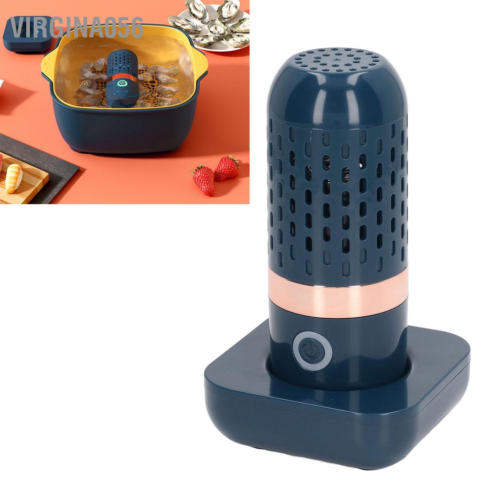 Có thể bán buôn Máy rửa rau tự động gia đình Hình dạng viên nang USB Sạc thực phẩm lọc cho trái cây Cơm thịt Virgina056 Hàng giao ngay