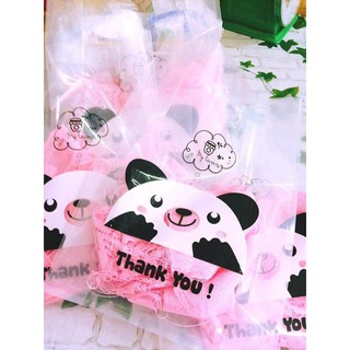 túi nilong 2 màu hình gấu panda
