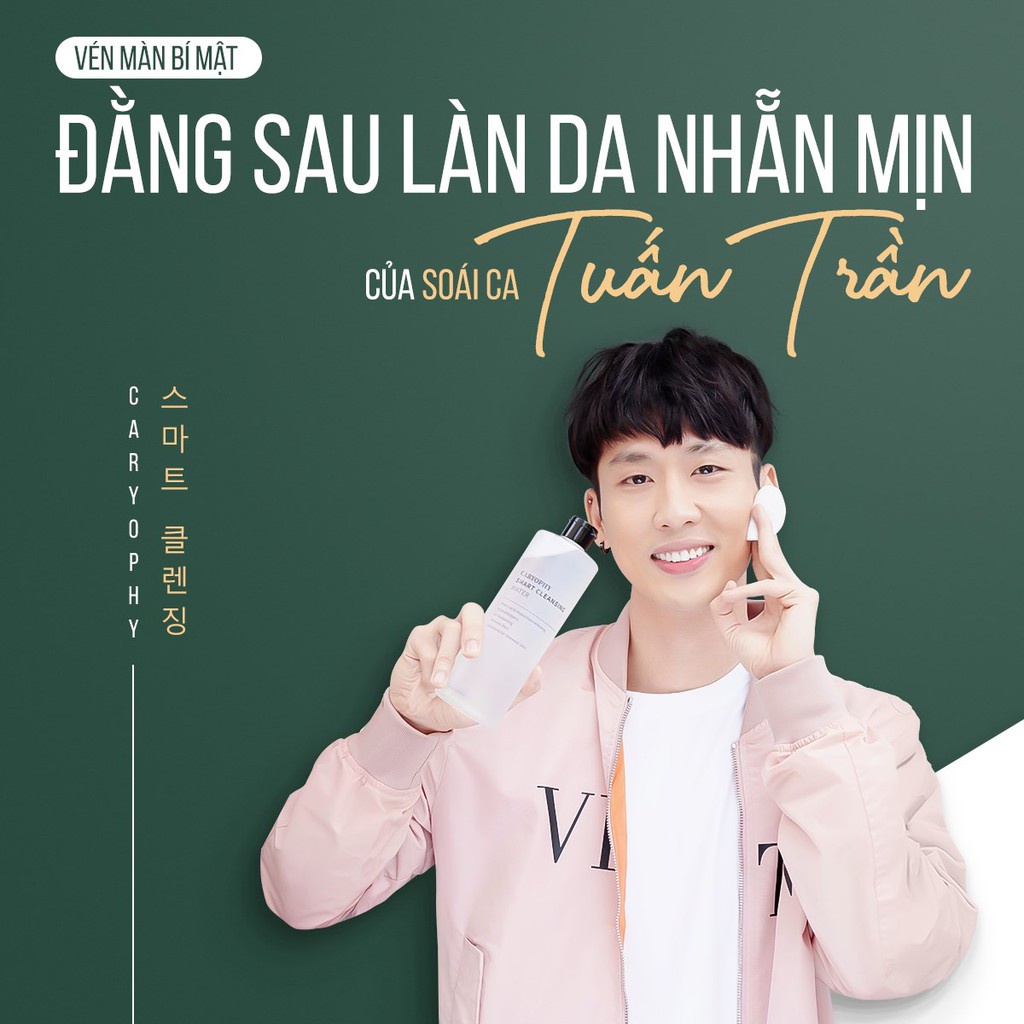 Nước Tẩy Trang 5IN1 CARYOPHY Smart Cleansing Water Make-up Removing cho da dầu mụn, nhạy cảm 500ml