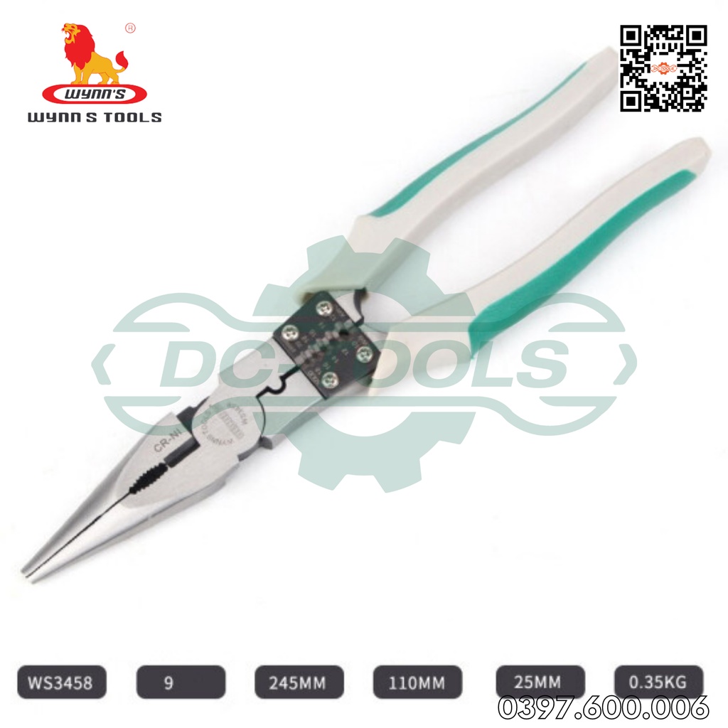 BỘ 3 LOẠI KÌM ĐA NĂNG 8&quot;200mm WS3457 WS3459 WS3458 WYNN'S DC-TOOLS