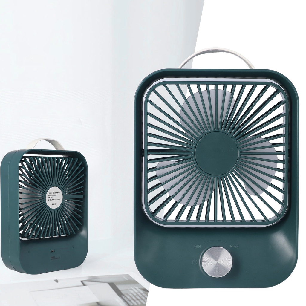 [Hàng Sẵn] Quạt để bàn Sạc USB yên tĩnh có dây buộc cho cắm trại tại nhà【Southdakota051】
