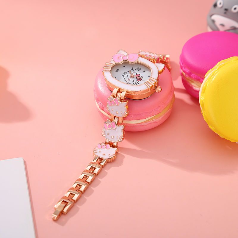 Hello Kitty Watch. Đồng Hồ Đeo Tay Hình Mèo Hoạt Hình Xinh Xắn Cho Bé