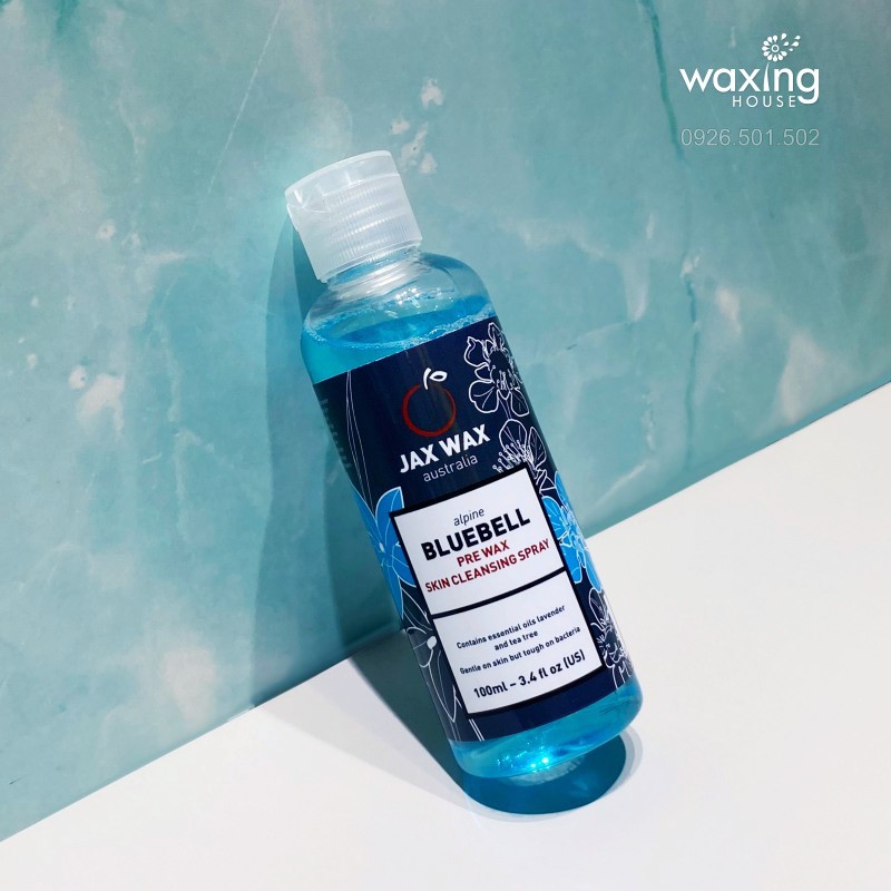 Dung dịch làm sạch da trước khi tẩy lông Jax Wax Australia Bluebell Pre Wax Skin Cleanser 100ml