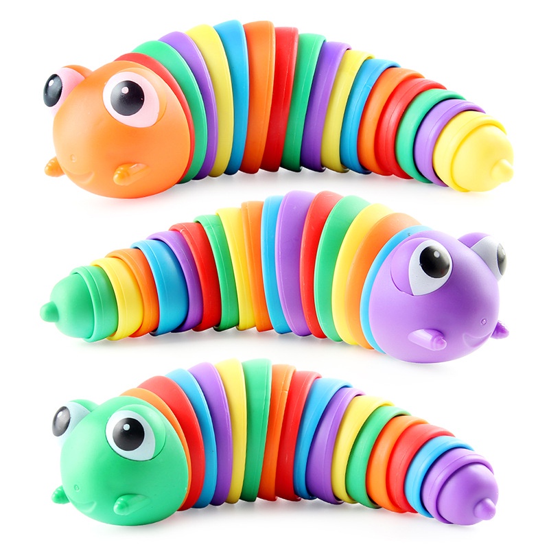 Đồ chơi sâu bướm SEA SUN TOYS lỗ thoát khí ép ngón tay màu cầu vồng
