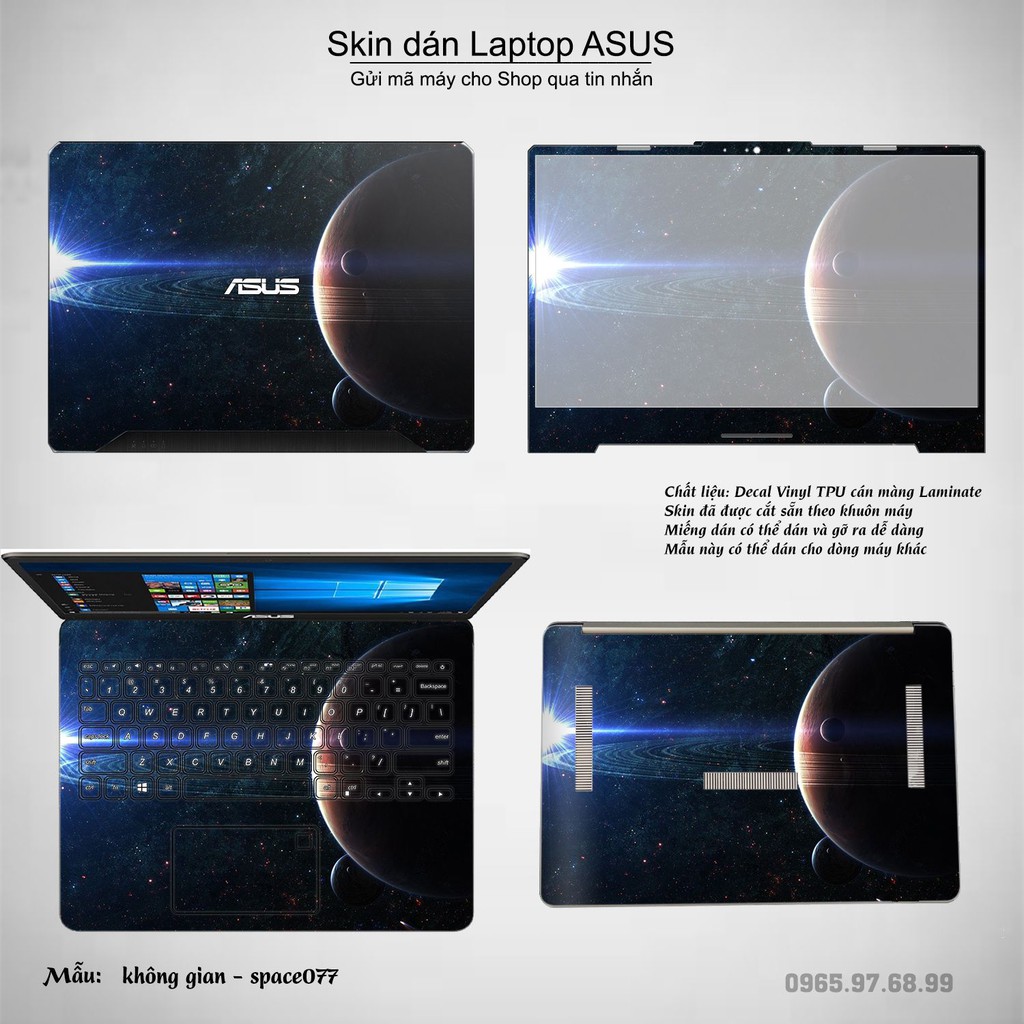 Skin dán Laptop Asus in hình không gian _nhiều mẫu 13 (inbox mã máy cho Shop)