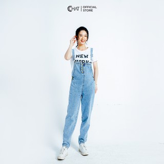 Quần jean yếm dáng baggy CCHAT
