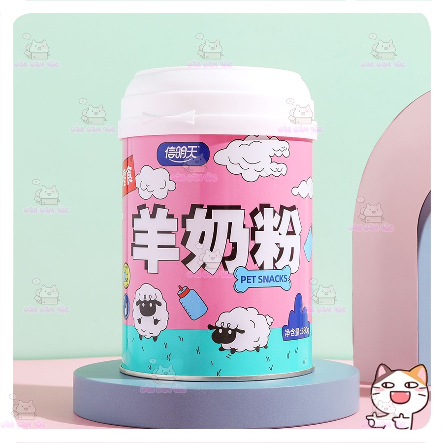 Sữa Bột Dê QingDao 380gr Cho Cún Mèo Baby, Mèo bầu, Mèo Già