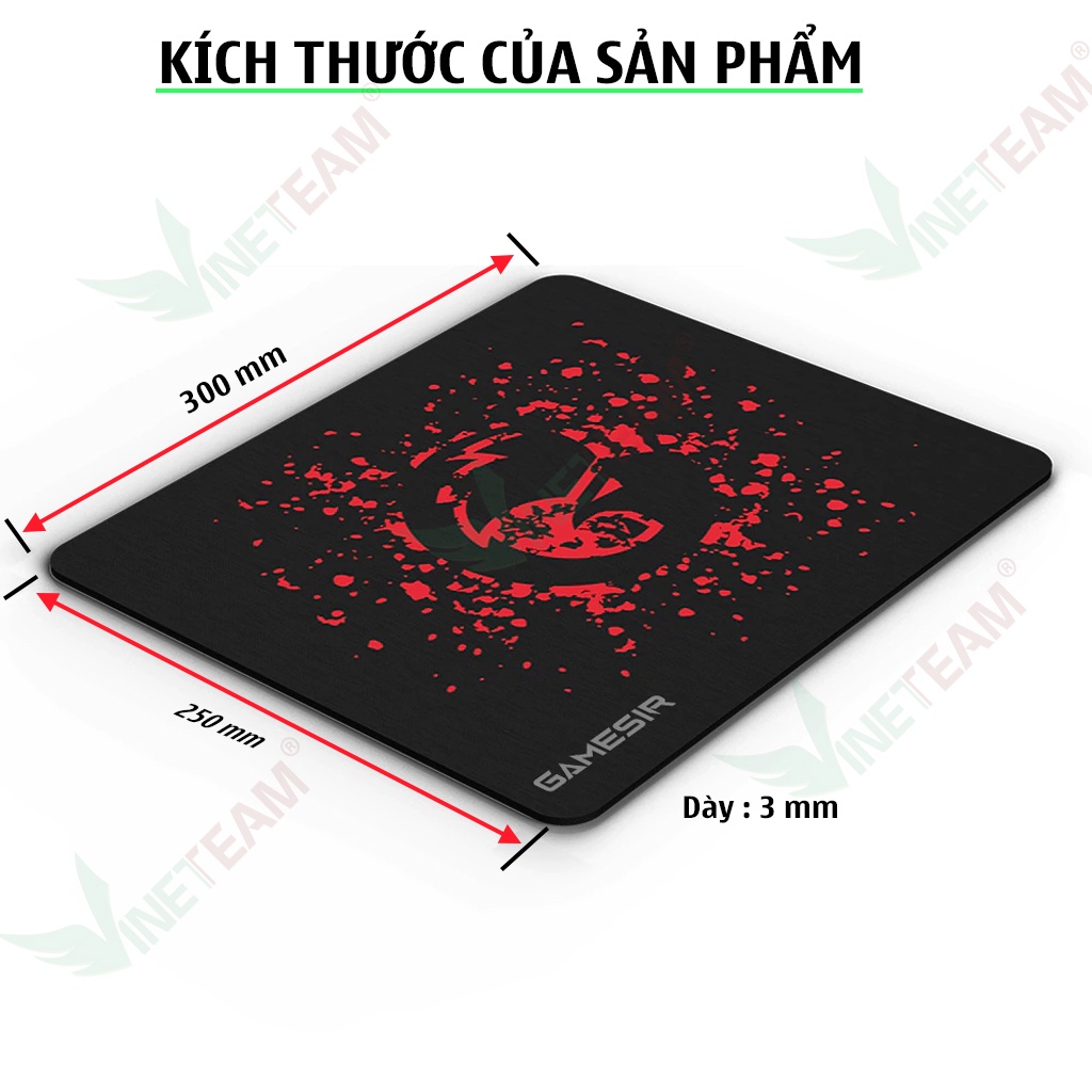 Bàn di chuột/Lót chuột máy tính Gamesir chất liệu cao su siêu mịn kích thước 25x30cm -dc4697