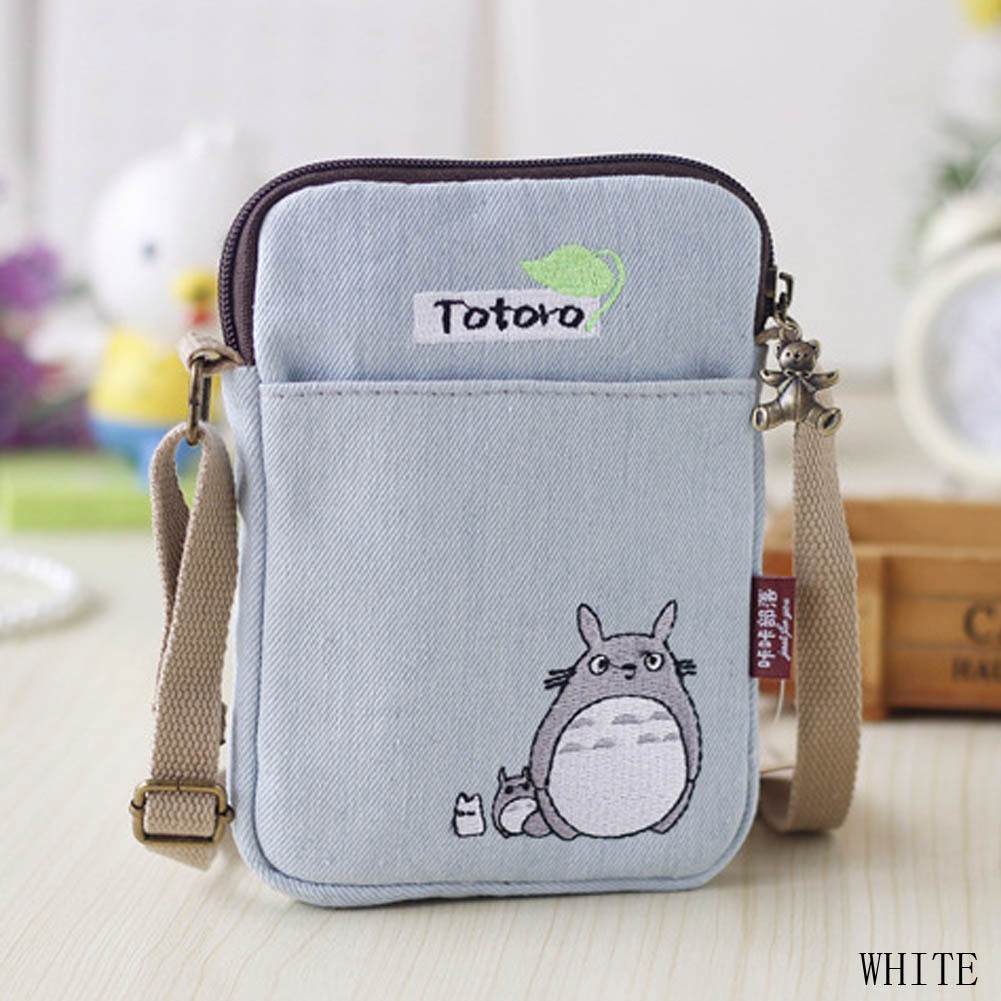 Túi Đeo Chéo Mini Đựng Điện Thoại / Tiền Xu Họa Tiết Totoro Dễ Thương