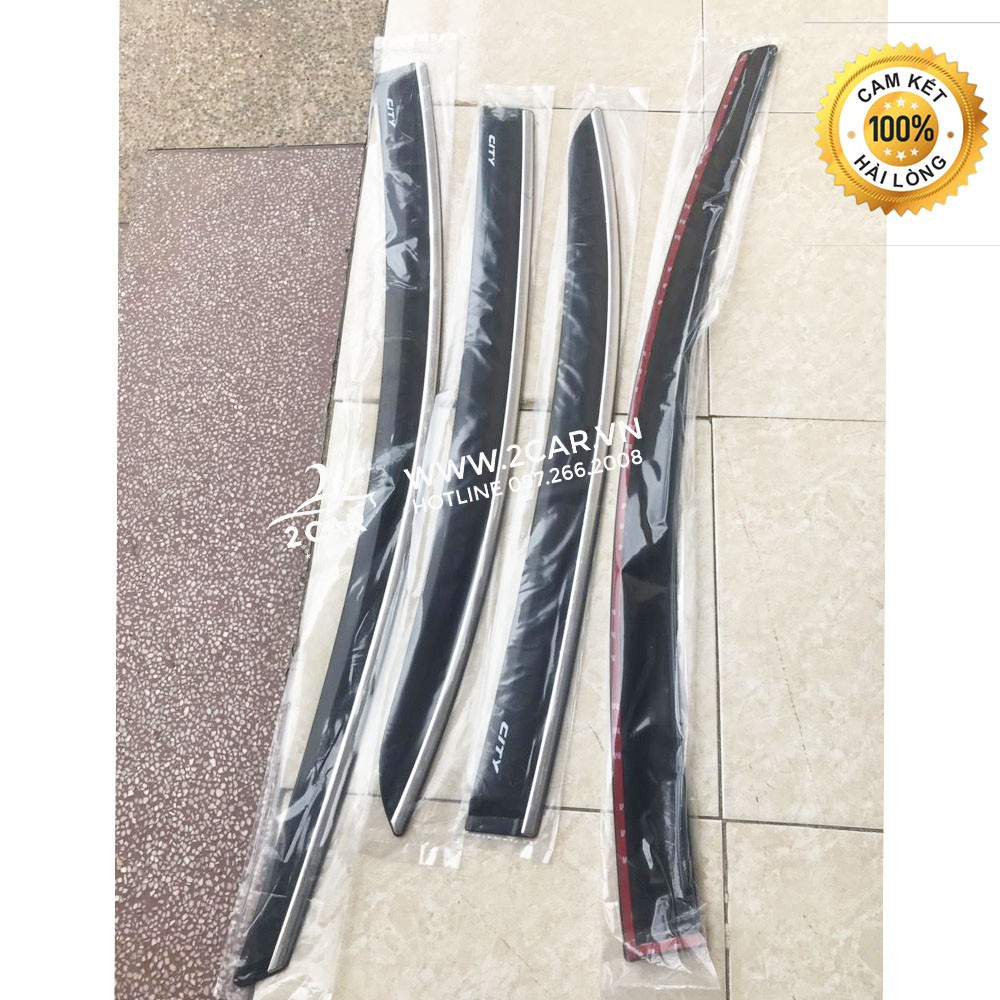 Vè che mưa xe Honda City đời 2021 - 2022 chỉ inox cao cấp nhất thị trường - Giá 1 bộ