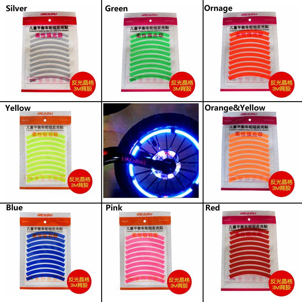 Bộ 10 Miếng Dán Phản Quang Cảnh Báo An Toàn Cho Lốp Xe Đạp